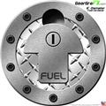 6 inch Diamond Plate 02 Racing Fuel Lid Decal