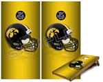 Cornhole Game Board Vinyl Skin Wrap Kit - Premium Laminated - Iowa Hawkeyes Helmet fits 24x48 game boards (GAMEBOARDS NOT INCLUDED)