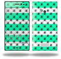 Kearas Daisies Stripe Sea Foam - Decal Style Skin (fits Nokia Lumia 928)