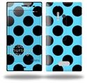 Kearas Polka Dots Black And Blue - Decal Style Skin (fits Nokia Lumia 928)