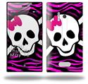 Pink Zebra Skull - Decal Style Skin (fits Nokia Lumia 928)