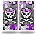 Purple Princess Skull - Decal Style Skin (fits Nokia Lumia 928)