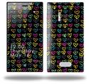 Kearas Hearts Black - Decal Style Skin (fits Nokia Lumia 928)