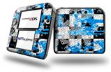 Checker Skull Splatter Blue - Decal Style Vinyl Skin fits Nintendo 2DS - 2DS NOT INCLUDED