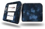 Bokeh Hearts Blue - Decal Style Vinyl Skin fits Nintendo 2DS - 2DS NOT INCLUDED