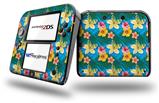 Beach Flowers 02 Blue Medium - Decal Style Vinyl Skin fits Nintendo 2DS - 2DS NOT INCLUDED