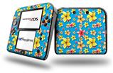 Beach Flowers Blue Medium - Decal Style Vinyl Skin fits Nintendo 2DS - 2DS NOT INCLUDED