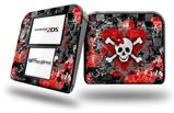 Emo Skull Bones - Decal Style Vinyl Skin fits Nintendo 2DS - 2DS NOT INCLUDED