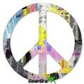 Graffiti Pop - Peace Sign Car Window Decal 6 x 6 inches