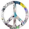 Urban Graffiti - Peace Sign Car Window Decal 6 x 6 inches