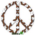 Locknodes 01 Burnt Orange - Peace Sign Car Window Decal 6 x 6 inches