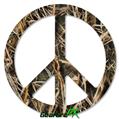 WraptorCamo Grassy Marsh - Peace Sign Car Window Decal 6 x 6 inches