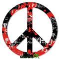 Emo Graffiti - Peace Sign Car Window Decal 6 x 6 inches