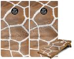 Cornhole Game Board Vinyl Skin Wrap Kit - Giraffe 02 fits 24x48 game boards (GAMEBOARDS NOT INCLUDED)