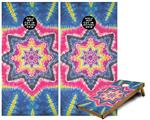 Cornhole Game Board Vinyl Skin Wrap Kit - Tie Dye Star 101 fits 24x48 game boards (GAMEBOARDS NOT INCLUDED)