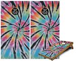 Cornhole Game Board Vinyl Skin Wrap Kit - Tie Dye Swirl 109 fits 24x48 game boards (GAMEBOARDS NOT INCLUDED)