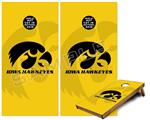 Cornhole Game Board Vinyl Skin Wrap Kit - Iowa Hawkeyes Herkey Black on Gold fits 24x48 game boards (GAMEBOARDS NOT INCLUDED)