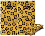 Cornhole Game Board Vinyl Skin Wrap Kit - Leopard Skin Long fits 24x48 game boards (GAMEBOARDS NOT INCLUDED)