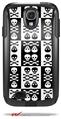 Skull And Crossbones Pattern Bw - Decal Style Vinyl Skin fits Otterbox Commuter Case for Samsung Galaxy S4 (CASE SOLD SEPARATELY)