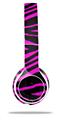 Skin Decal Wrap compatible with Beats Solo 2 WIRED Headphones Pink Zebra (HEADPHONES NOT INCLUDED)