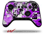 Purple Checker Skull Splatter - Decal Style Skin fits original Amazon Fire TV Gaming Controller