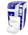 Decal Style Vinyl Skin compatible with Keurig K10 / K15 Mini Plus Coffee Makers Paper Planes Royal Blue (KEURIG NOT INCLUDED)