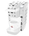 Decal Style Vinyl Skin compatible with Keurig K10 / K15 Mini Plus Coffee Makers Nautical Anchors Away 02 White (KEURIG NOT INCLUDED)