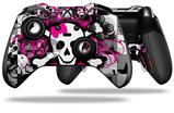 Splatter Girly Skull - Decal Style Skin fits Microsoft XBOX One ELITE Wireless Controller