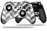 Chevrons Gray And Charcoal - Decal Style Skin fits Microsoft XBOX One ELITE Wireless Controller