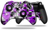 Purple Checker Skull Splatter - Decal Style Skin fits Microsoft XBOX One ELITE Wireless Controller