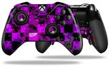 Purple Star Checkerboard - Decal Style Skin fits Microsoft XBOX One ELITE Wireless Controller