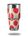 Skin Decal Wrap for Yeti Tumbler Rambler 30 oz Kearas Polka Dots Pink On Cream (TUMBLER NOT INCLUDED)
