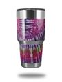 Skin Decal Wrap for Yeti Tumbler Rambler 30 oz Tie Dye Red Stripes (TUMBLER NOT INCLUDED)