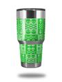 Skin Decal Wrap for Yeti Tumbler Rambler 30 oz Skull And Crossbones Pattern Green (TUMBLER NOT INCLUDED)