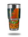 Skin Decal Wrap for Yeti Tumbler Rambler 30 oz Halloween Mean Jack O Lantern Pumpkin (TUMBLER NOT INCLUDED)