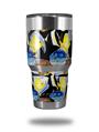 Skin Decal Wrap for Yeti Tumbler Rambler 30 oz Tropical Fish 01 Black (TUMBLER NOT INCLUDED)