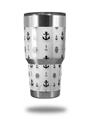 Skin Decal Wrap for Yeti Tumbler Rambler 30 oz Nautical Anchors Away 02 White (TUMBLER NOT INCLUDED)