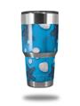 Skin Decal Wrap for Yeti Tumbler Rambler 30 oz Starfish and Sea Shells Blue Medium (TUMBLER NOT INCLUDED)