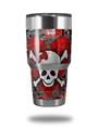 Skin Decal Wrap for Yeti Tumbler Rambler 30 oz Emo Skull Bones (TUMBLER NOT INCLUDED)