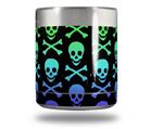 Skin Decal Wrap for Yeti Rambler Lowball - Skull and Crossbones Rainbow