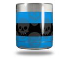 Skin Decal Wrap for Yeti Rambler Lowball - Skull Stripes Blue