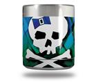 Skin Decal Wrap for Yeti Rambler Lowball - Rainbow Plaid Skull