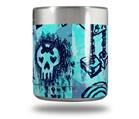 Skin Decal Wrap for Yeti Rambler Lowball - Scene Kid Sketches Blue