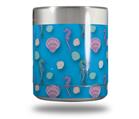 Skin Decal Wrap for Yeti Rambler Lowball - Seahorses and Shells Blue Medium