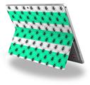 Kearas Daisies Stripe Sea Foam - Decal Style Vinyl Skin (fits Microsoft Surface Pro 4)