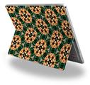 Floral Pattern Orange - Decal Style Vinyl Skin (fits Microsoft Surface Pro 4)