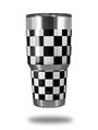 WraptorSkinz Skin Wrap compatible with RTIC 30oz ORIGINAL 2017 AND OLDER Tumblers Checkers White (TUMBLER NOT INCLUDED)