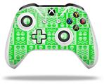 WraptorSkinz Decal Skin Wrap Set works with 2016 and newer XBOX One S / X Controller Skull And Crossbones Pattern Green (CONTROLLER NOT INCLUDED)