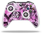 WraptorSkinz Decal Skin Wrap Set works with 2016 and newer XBOX One S / X Controller Scene Kid Sketches Pink (CONTROLLER NOT INCLUDED)