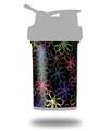 Decal Style Skin Wrap works with Blender Bottle 22oz ProStak Kearas Flowers on Black (BOTTLE NOT INCLUDED)